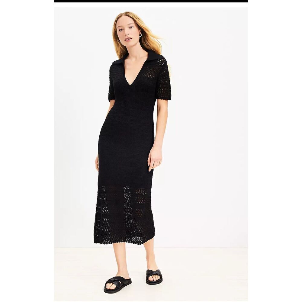 Loft Beach Bohemian crotchet black maxi dress MP